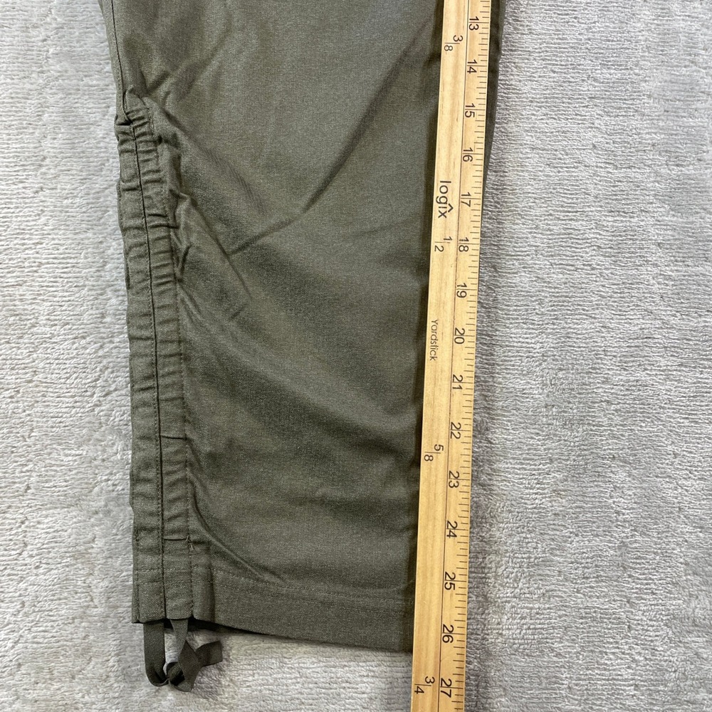 The North Face Aphrodite 2.0 Capri Pants Women Large Green Ruched Hiking Outdoor - Picture 6 of 12